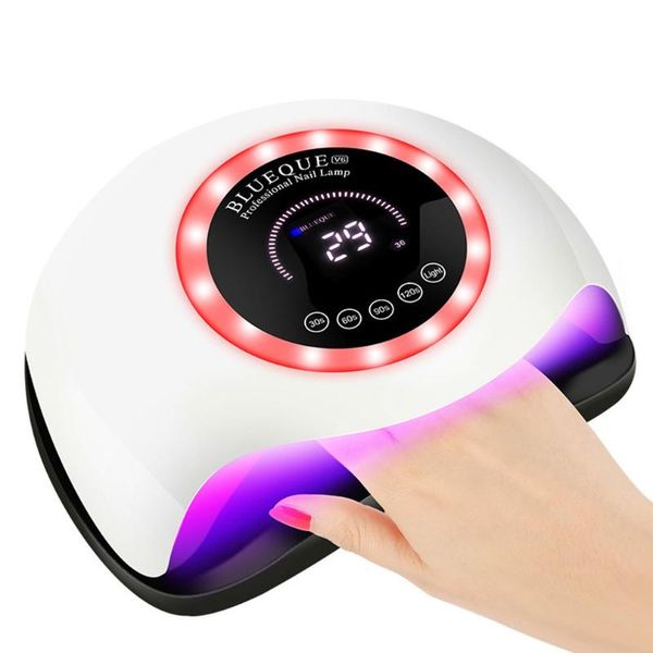 

nail dryers v6 168w uv lamp dryer pro led hybrid fast curing gel polish 42 leds manicure art tools