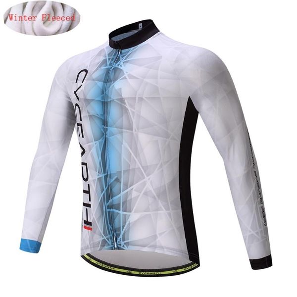 

winter thermal fleece cycling jersey warm jacket mtb bicycle clothing bike maillot clothes racing jackets, Black;red