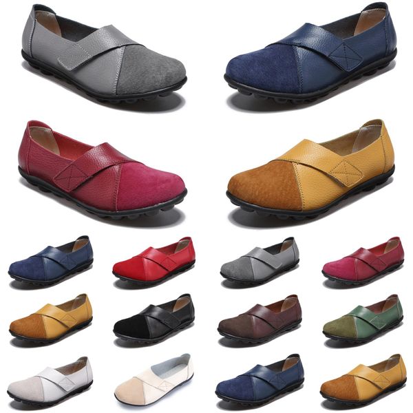 

2021 luxury men women casual shoes black white blue loafers suede leather stitching mens trainers sneakers size 35-44 color29