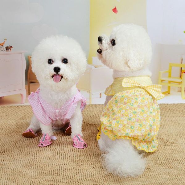 

dog apparel 1pc cute bow pet dress skirt summer clothes for small dogs clothing pets princess costume chihuahua yorkshire