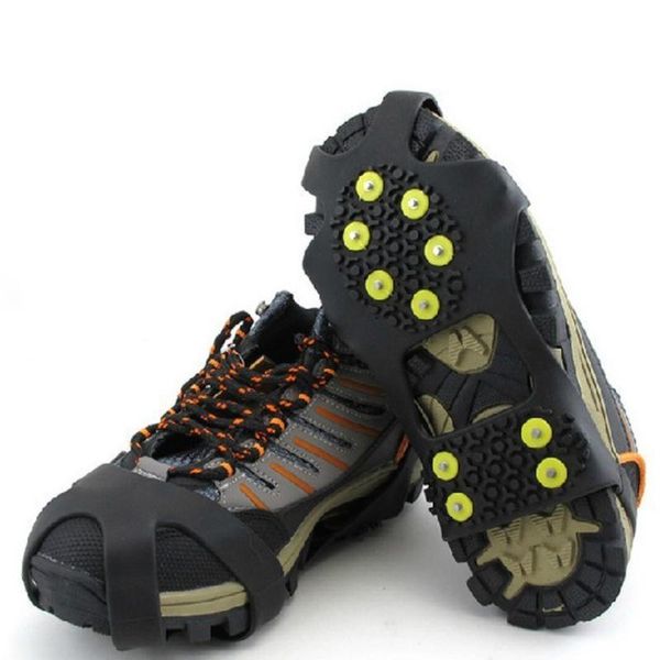 

cords, slings and webbing 10 studs ice gripper spike for shoes outdoor anti slip climbing snow spikes crampons cleats chain grips boot