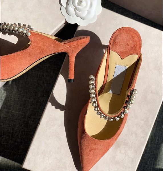 

perfect brand bing sandals shoes crystal strap pumps feminine stiletto heels pointed toe slippers evening dress sandalias lady high heels eu, Black