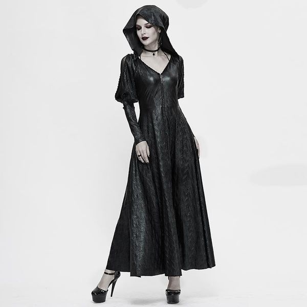 

women's trench coats gothic black women jacket hooded long coat sleeves clothing party costume clothes, Tan;black