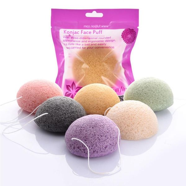 

sponges, applicators & cotton 4pcs face exfoliator cleanse konjac makeup puff sponge natural cleaning round shape washing