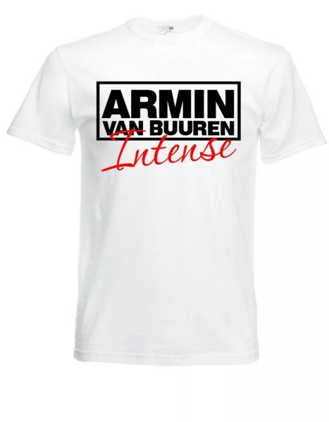 

armin van buuren logo white mens t-shirt men rock band tee shirt, White;black