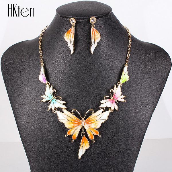 

earrings & necklace ms17727 fashion butterfly jewelry sets 3colors woman's set party gifts, Silver