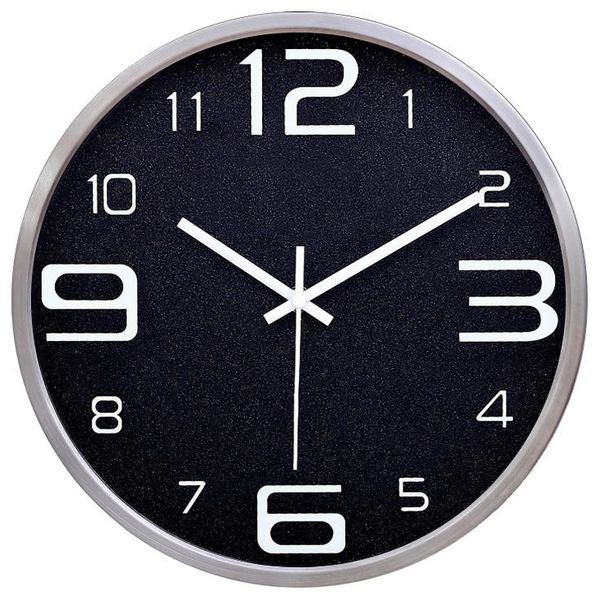 

wall clocks large silent clock nordic metal kitchen table black bedroom creative living room relol para casa home decor dd55wc