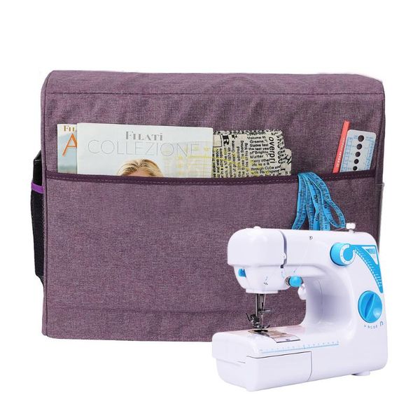 

other arts and crafts large capacity sewing machine dust cover with storage pockets portable bag household organizer for threads needles cro