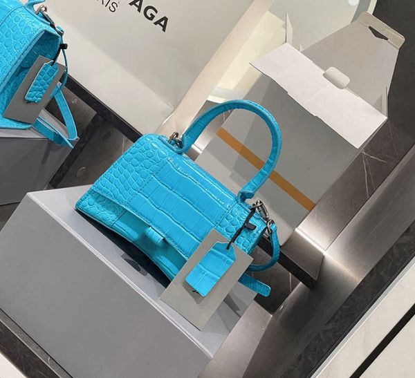 

sports 2021 womens bags internet celebrity same style genuine leather hourglass bag b- shaped buckle handbag shoulder messenger wan