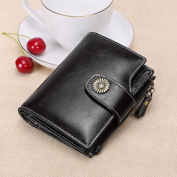 

wallets women mini wallet 2021 female short leather small clutch purse girls coin pocket card holder ladies, Red;black