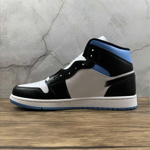 

mens 1 i mid basketball shoes womens jumpman 1s white black designer sports sneakers ship with size