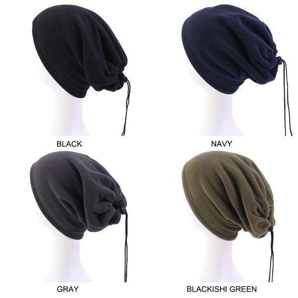 

sports jog caps riding cold hat windproof hood night cap fleece mask keep warm fishing camping hiking sun protection outdoor hats, Black;white