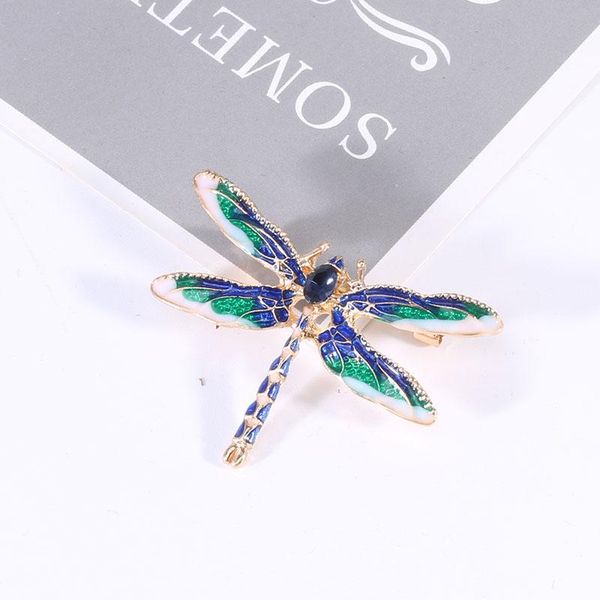 

pins, brooches 1 piece crystal retro dragonfly brooch ladies insect european and american fashion dress jacket accessories cute jewelry, Gray