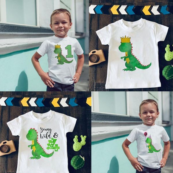 

dinosaur birthday shirt 1st t wild one tee party theme boys fashion, Blue