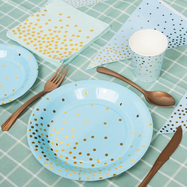 

disposable dinnerware birthday decorations tableware set paper straws cups plates banner napkins boy girl kids party decor