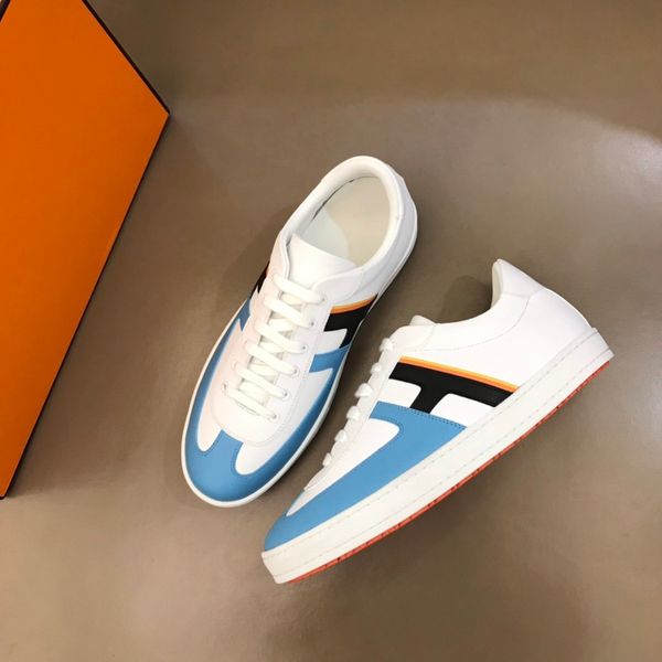 

2021mensshoes boys shoe luxury designer beautiful platform size casual sneakers shoes leather solid colors dress b64, Black