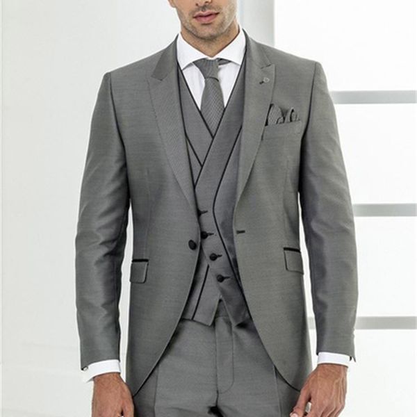 

men's suits & blazers younger a tuesdays wedding button for men from groom's smoking man suit (jacket + pants waistcoat) xna0, White;black