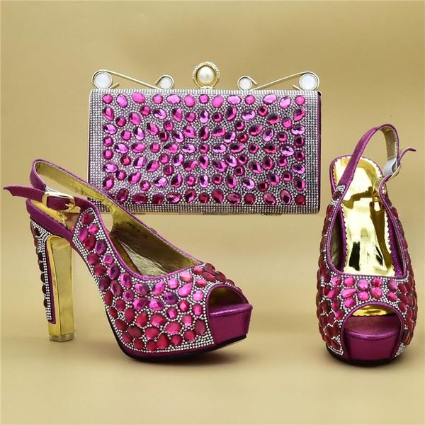

arrival african matching shoes and bags italian in women bag set heels buckle dress, Black