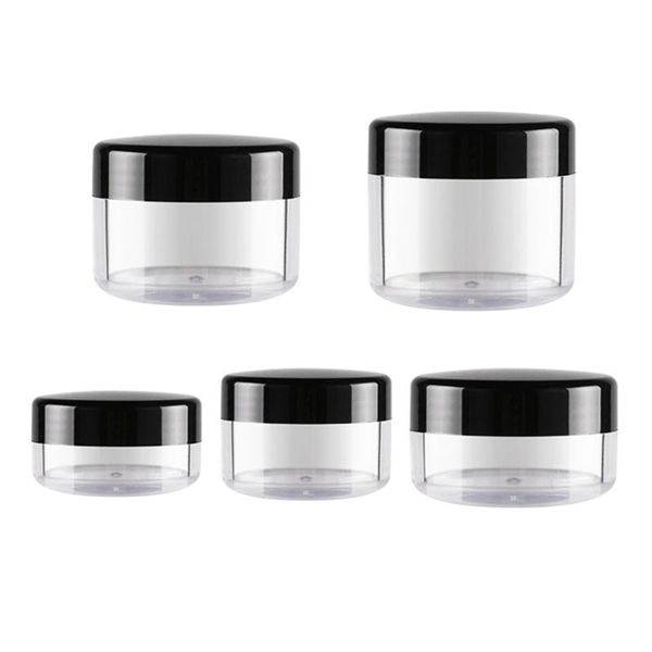 

storage bottles & jars plastic travel set with leak proof black lid portable squeezable refillable divide toiletries containers