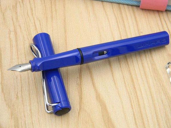 

blue office gift 0.5mm silver fountain pen pens