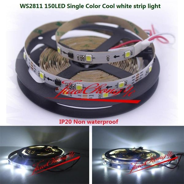 

single color cool white 150led strip light addressable non-waterproof ip20 led strips