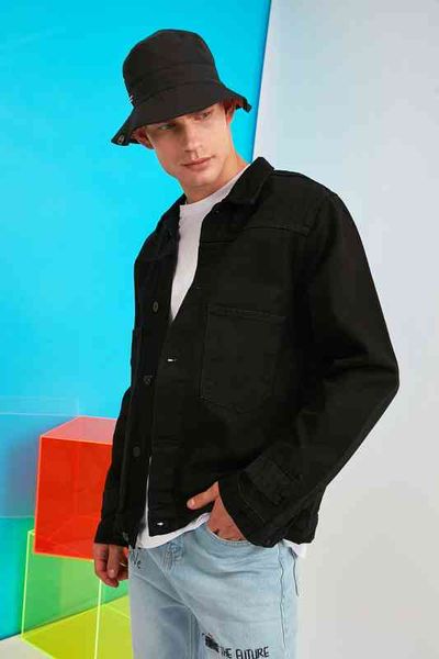 

trendyol men patched outdoor et with pocket tmnss21ce0276, Black