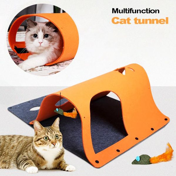 

multifunction pet cat tunnel house bed toys play hole foldable tent toy kitten animal tube beds & furniture
