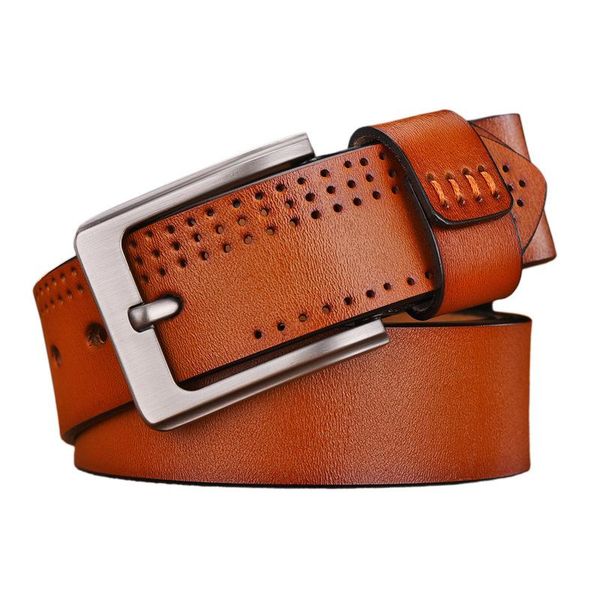 

belts men's superior quality alloy pin buckle cowhide belt brand designer hollowed out retro woven jeans for women's, Black;brown