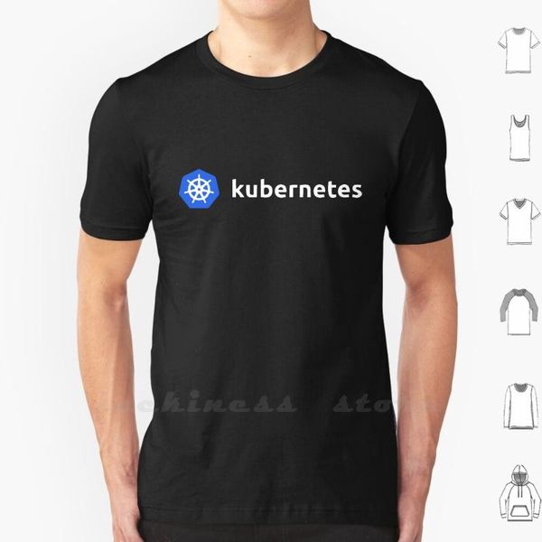 

men's t-shirts kubernetes logo t shirt men women teenage cotton 6xl docker geek programmer developer development web container, White;black