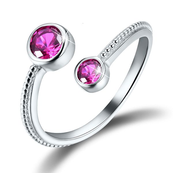 

data package birthstone opening sterling silver s925 ring women's simple platinum