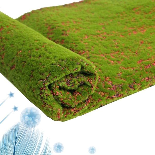 

artificial moss lichen simulation fake green plants for home garden patio decoration (red point) decorative flowers & wreaths