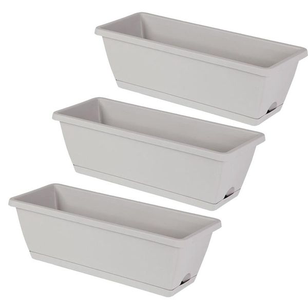 

packs self watering planters rectangular plant pot, modern decorative flower pot/window box for all house plants & pots