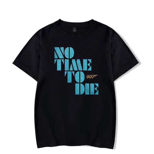 

men's t-shirts no time to die summer letter pattern printing t-shirt short-sleeved neutral t- kawaii tees, White;black