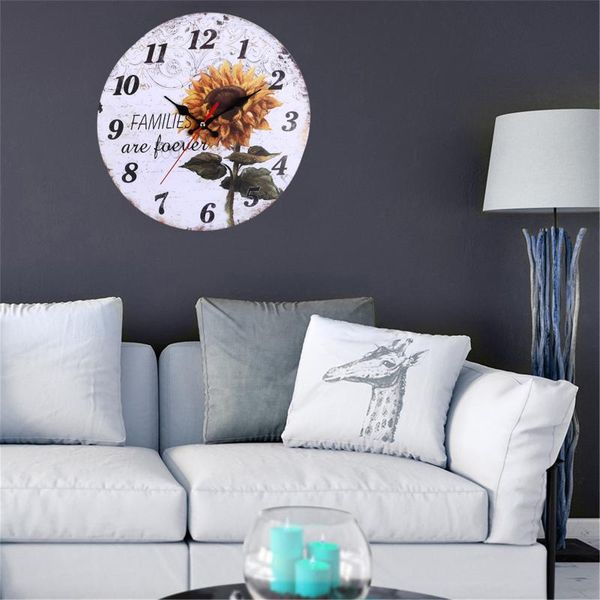 

wall clocks silent livingroom clock summer tropical daisy flower quartz decor yellow sunflower battery operated non ticking