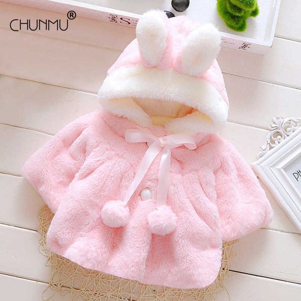 

winter baby girl cotton coat princess thick warm jacket children's cotton outwear cute rabbit ears coat hooded cotton coat g1026, Blue;gray