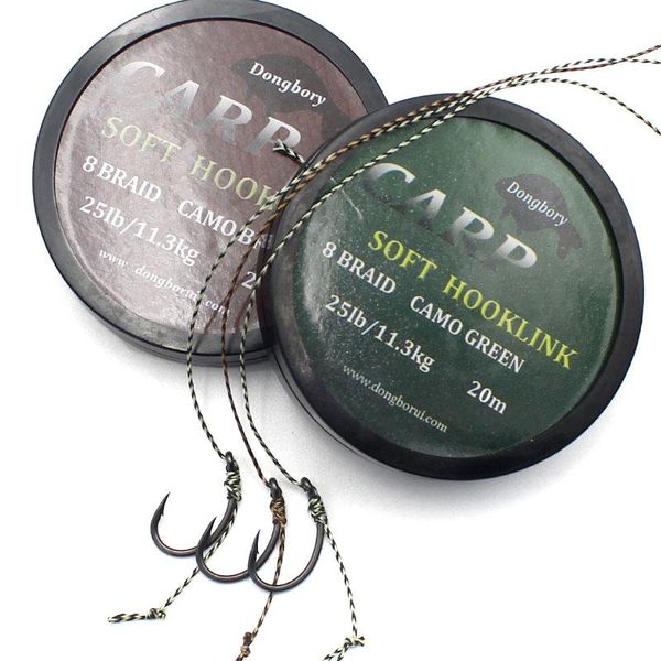 

braid line 20m carp fishing soft hooklink 8 strand uncoated braided for hair rig accessories coarse tackle