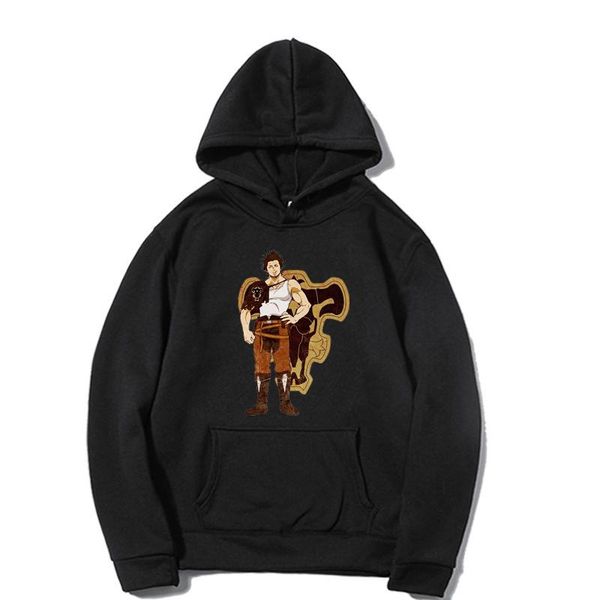 

men's hoodies & sweatshirts black clover long sleeve streetwear sweatshirt sport hoody anime pullovers male