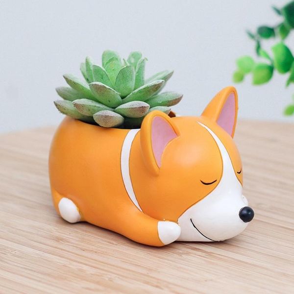

decorative flowers & wreaths succulent resin flower pot cute pet mini deskbonsai