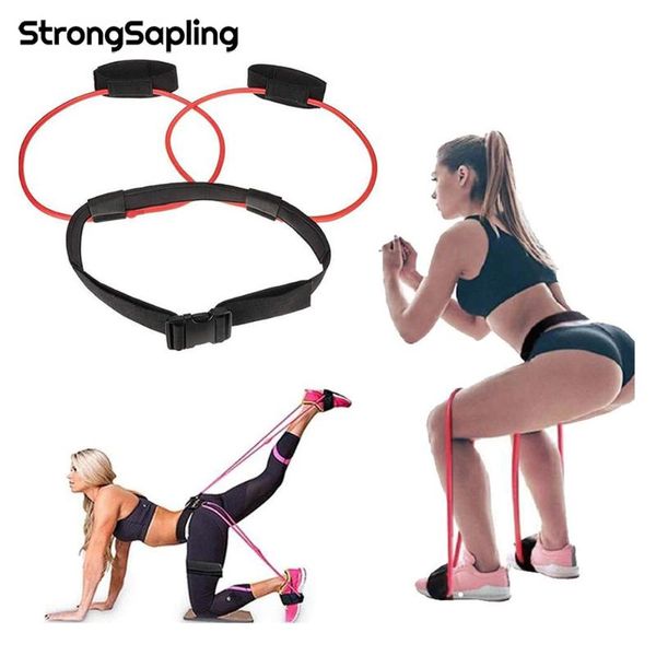 

women fitness booty bands exercise resistance with adjustable waist belt for legs buankle training exerciser