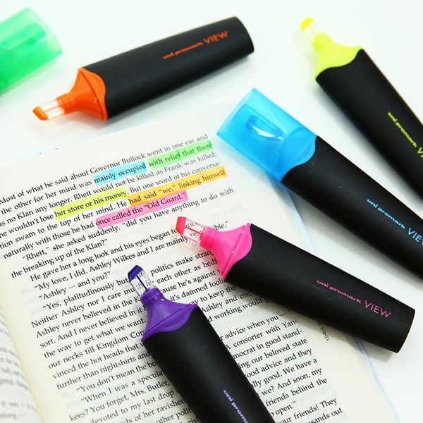 Reforçadores Japão Mitsubishi Papelaria Cor Highlighter Pen Mark Oblique Head USP200