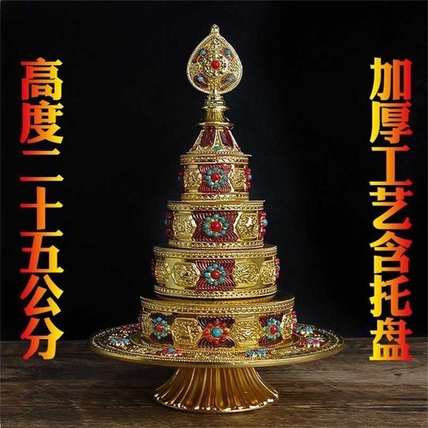 Ornamenti tibetani Decorazioni per la camera Feng Shui Accessori per la decorazione della casa Zen Garden Metal Craft Figurine Manza 211108