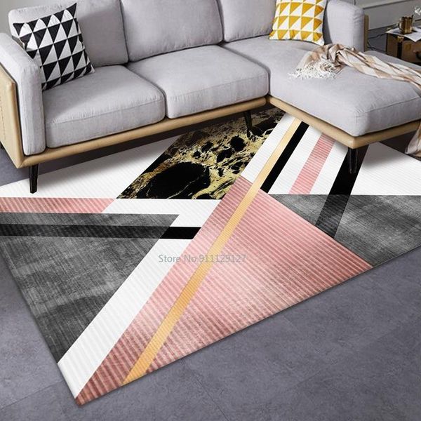 

carpets modern 3d geometric nordic for living room bedroom decoration area rug home hallway floor mat pink large carpet alfombra