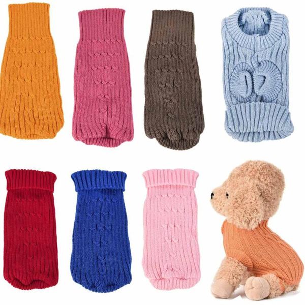 

dog apparel small dogs costume clothes for little overalls pet cat knitted jumper winter warm sweater puppy coat jacket