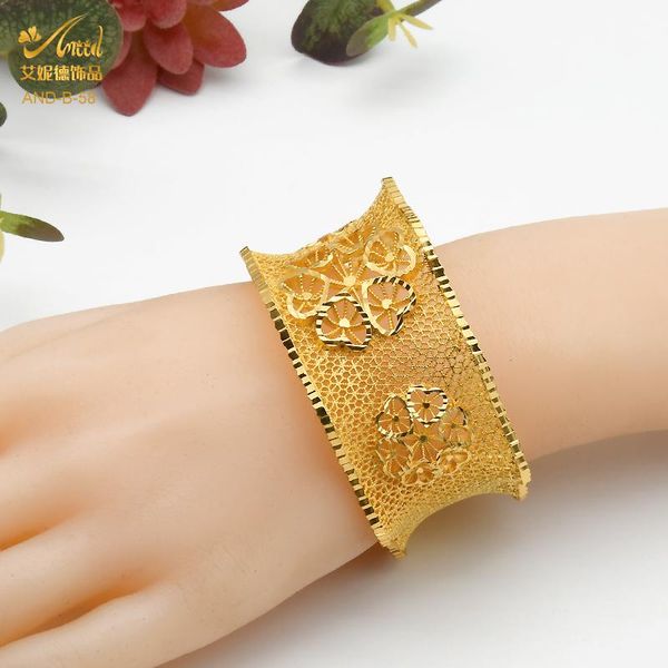 

bangle arrival luxury dubai wide for women gold color african bracelets bangles cuff jewelry bridal wedding gifts, Black