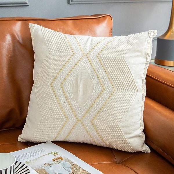 

cushion/decorative pillow ivory cushion cover vintage gemoetric embroidery 45x45cm 30x50cm home decoration for living room sofa bed chair