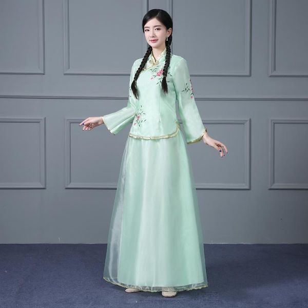 

tang suit hanfu princess female costume fairy color yarn guzheng dance clothes beautiful girl formal dresses stage wear, Black;red