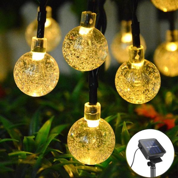 

outdoor wall lamps garden light garland led solar for lawn lamp 5m 6m 7m globe bulbs string home patio decor holiday fairy