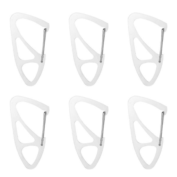 

cords, slings and webbing 6pcs stainless steel climbing button carabiner hiking hook bearing