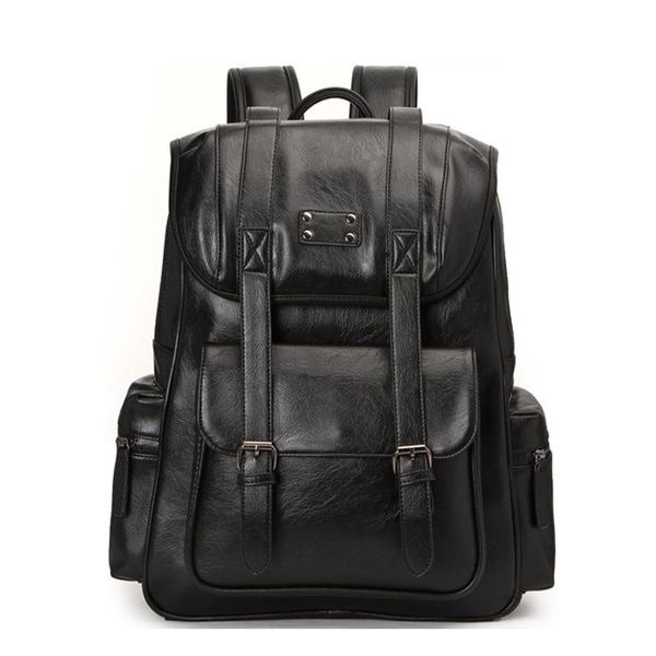 

backpack arrival men leather male korean student lager fashion boy business lapschool computer bag