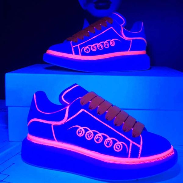 

mens and womens fashion casual shoes designer couple reflective platform shoess classic all match sneakers breathable non slip sole size 35-, Black